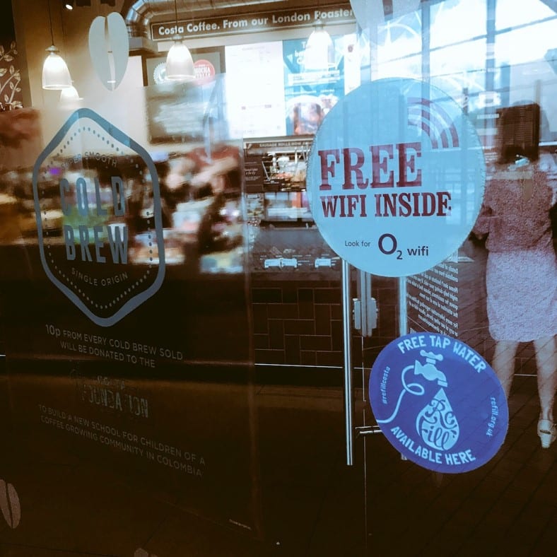 Refill Costa Window sticker